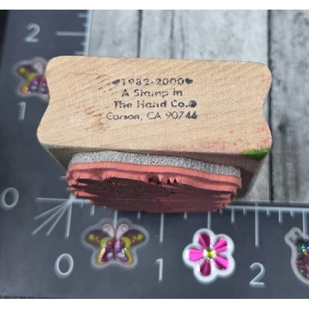 A Stamp In The Hand Tulip Patch Flowers Rubber Stamp Wood #C73